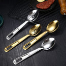 Ljojo Long Handle Soup Spoon Ladle Colander Tableware Kitchen Utensils