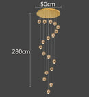 Ljojo LED Pendant Chandeliers: Modern Lighting for Living Room and Staircase