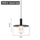 Modern Minimal Art LED Marble Square Chandelier Hanging Lamp for Home Decor by Ljojo