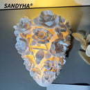 LED Resin Rose Wall Lamp - Elegant Atmosphere Light for Home Decor by Ljojo