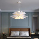 Ljojo Lotus Shape LED Chandeliers Cream Lighting Fixtures for Modern Living Room