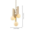 Gold Pendant Lamp Glass Ball LED Lighting - Minimalist Scandinavian Design by Ljojo