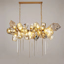 Gold LED Glass Hanging Chandelier - European High-end Ceiling Decor by Ljojo