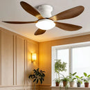 Modern LED Ceiling Fan with Remote Control: Resin Light for Home, Bedroom, Living Room - Ljojo