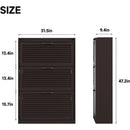 Ljojo™ 3-Door Shoe Storage Cabinet: Entryway Organizer, Freestanding Slim Design