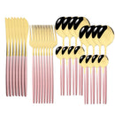 Ljojo 32-Piece Stainless Steel Cutlery Set for Dining Table, Silverware Gift
