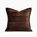 Ljojo Luxe Velvet Brown Coffee Pillowcase for Sofa & Living Room in Squre Shape