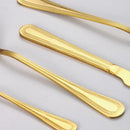 Ljojo 24pc Gold Stainless Steel Cutlery Set - Retro Style for Kitchen & Restaurant