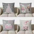 Ljojo Merry Christmas Snowflake Tree Pillow Cover for Sofa, Bedroom, Car