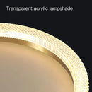 Ljojo Luxury Gold White Ceiling Lamp - Modern LED Circular Ring Rectangle Light