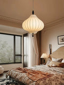 Ljojo Japanese Wabi-Sabi Silk Lantern Chandelier Medieval Retro Hanging Lamp