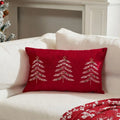 Embroidered Christmas Tree Decorative Pillowcase by Ljojo