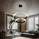 Ljojo Modern Art Piano Chandelier Round Square Lighting for Living Room & Restaurant