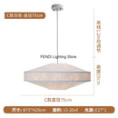 Wabi-sabi LED Pendant Lights Tiered Drum Art Hand Knitted Lamps for Living Room by Ljojo