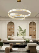 Ljojo LED Crystal Pendant Chandelier for Bedroom Living Room