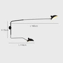 Aluminium Adjustable Long Arm LED Wall Lamps for Bedroom | Nordic Retro Spider Serge Mouille by Ljojo