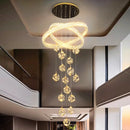 Ljojo Luxury Crystal Chandelier Stair Living Room Indoor Lighting