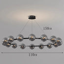 Ljojo Italian Light Luxury Circular Magic Bean Pendant Light for Dining Table and Living Room