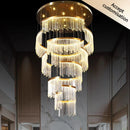 Crystal Chandelier Modern Villa Hall Staircase Light by Ljojo
