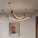 LED Chandelier Modern Minimalist Long Strip Design for Dining Table Kitchen Island Lighting by Ljojo