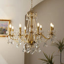 Ljojo Luxury Crystal Candle Chandelier Foyer Pendant Lights