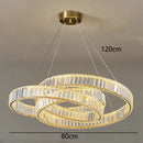 Modern Crystal Chandelier Luxury Pendant Lamp for Living Room Dining Room by Ljojo