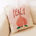 Fruit Girl Print Linen Pillowcase by Ljojo: Office Car Living Room Sofa Decor