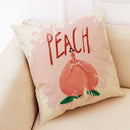 Fruit Girl Print Linen Pillowcase by Ljojo: Office Car Living Room Sofa Decor