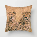 Cheetah Leopard Print Decorative Cushion Cover By Ljojo