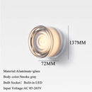 Round Glass LED Wall Lamp Sconce Light for Bedroom Living Room by Ljojo