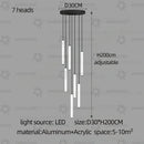 LED Long Line Chandelier Modern Staircase Lamp for Home Decoration by Ljojo