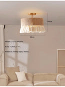 Japanese Hemp Rope Pendant Lamp: Nordic Chandelier for Dining Room & Bar by Ljojo