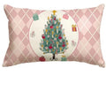 Ljojo Merry Winter Holiday Party Cushion Cover Sofa Linen Waist Pillow Cover
