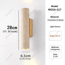 Ljojo Wabi Sabi Yellow Travertine Stone Wall Lamp Vintage Sconce for Bedroom and Living Room