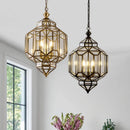 American Solid Brass Outdoor Chandelier - Waterproof Black Soldered Finish for Porch & Gazebo by Ljojo