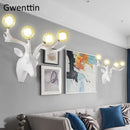 Ljojo LED Deer Antlers Wall Sconce for Home Decor and Mirror Lights