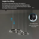Ljojo Modern Ring Ceiling Chandelier LED Lamp Eye Protecting Pendant Light