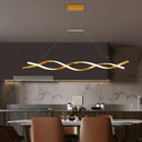 Ljojo Modern Led Pendant Lamp Dimmable Black Gold Chandelier for Dining Living Bedroom
