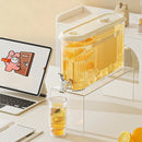 Ljojo 4L Plastic Beverage Dispenser with Faucet for Refrigerator