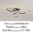 Modern Black LED Ceiling Light - Sleek Surface Mounted Fixture for Bedroom Living Room - Ljojo