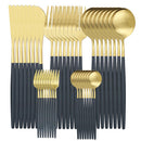 Ljojo Matte Gold Stainless Steel Cutlery Set 40Pcs