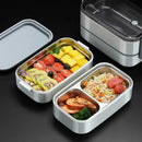 Ljojo 304 Stainless Steel Insulated Lunch Box Microwave Safe for Students at Work