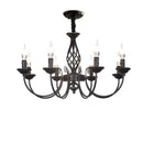Black Iron Nordic Style Chandelier for Modern Living Room by Ljojo