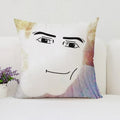 Ljojo Man Face Print Plush Cushion Cover 50x50cm