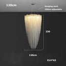 Ljojo Luxury Crystal Beading Chandelier Dimmable LED Lighting Fixture for Dining Room & Kitchen Island