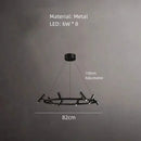 LED Chandelier Metal Suspension Light Fixtures Minimalist Dropshipping for Dining Kitchen Bedroom LED by Ljojo