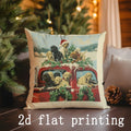 Christmas Dogs Pattern Pillow Covers for Home Decor by Ljojo