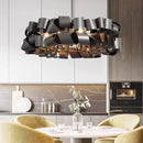 Ljojo Modern Light Luxury Irregular Iron Chandelier for Restaurant Bar Bedroom Living Room Decor