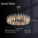 Ljojo Luxury Crystal LED Chandelier for Home Decor & Living Room