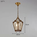 French-Style Retro Copper Glass Chandelier - Small Hanging Lamp by Ljojo